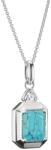 Thomas Sabo KE2366-405-17-L45V Necklace Octagon with imitation turquoise Elyndra Silver Ladies, női