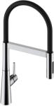 Laveo Cone baterie bucătărie pe picior crom-negru BVC_778D (BVC778D)