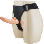 Baile Harness Collection Baile Dupla behatolásos üreges pántos dildó puha TPE fekete-bézs