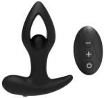 AnalTech Potiyo Vibe Anál plug 10 rezgés USB-töltés 9x3, 7 cm fekete szilikon távirányítós vízálló
