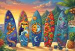 Trefl - Puzzle Flamingo: Aventura valurilor de vară - 400 piese Puzzle