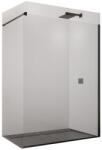 SanSwiss Paravan de dus SanSwiss Easy, 120x200 cm, sticla securizata 8 mm, tratament Aquaperle, negru mat (STR4P1200607)