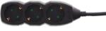  Prelungitor electric 5m, 3 prize, 3×1.5mm, negru (59776)