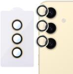 iShield Folii Camera pentru Samsung S24, Lentile Individuale din Sticla, Transparente, cu Kit de aliniere, Case Friendly, iShield, contur metalizat AURIU (6999126543925)