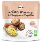 Popote Mancare BIO(bucatele mici) cu 50% ciuperci si paste, +10 luni Popote (11575)