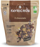 Favrichon Fulgi crocanti BIO cu 3 feluri de ciocolata Favrichon (10112)
