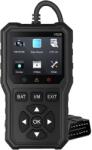 Foxsur Tester auto diagnoza OBD2 Foxsur V529, test baterie, DTC Lookup, 10 limbi, coduri motor, senzor O2, EVAP, Freeze Frame, I/M, Negru (SKU3493)