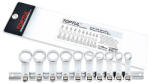 TOPTUL Cheie Inelară Dublă Set 10 Buc 12pt / Patrat: 10 11 12 13 14 15 16 17 18 19 Mm Bar (GAAG1011) Trusa unelte