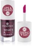essence WHAT A TINT! folyékony arcpír és szájfény árnyalat 05 Velvet Berry 4.9 ml