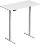 HomCom Birou Reglabil pe Înălțime cu 3 Memorii, Display LED, Orificiu Cabluri, PAL, 120 x 60 x 72-118 Cm, Alb | Aosom Romania (838-639V91WT)