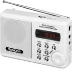 Sencor SRD 215 W hordozható FM rádió MP3 lejátszóval, USB és microSD csatlakozóval