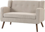 HOMCOM Canapea 2 locuri 118 cm cu aspect corduroy, capitonaj cu nasturi, canapea tapițată modernă și confortabilă cu picioare din lemn pentru spații mici | Aosom Romania (83B-924V00BG) Canapea