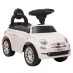 AIYAPLAY Mașinuță de Împins pentru Copii cu Licență Fiat, Muzică, Claxon, Anti-Răsturnare și PP, Alb | Aosom Romania (370-505V00WT)