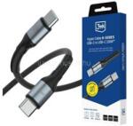3mk Protection Hyper N-Series adatkábel Type-C - Type-C, 150cm, FEKETE (GP-193837) (GP-193837)