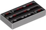 LEGO® 3069bps1c86 - LEGO világos szürke csempe 1 x 2 méretű, Star Wars computer mintával (3069bps1c86)