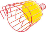 Strend Pro Garden Culegător de fructe, Strend Pro Garden GT7011, roșu, din sârmă, cu coș, diametru 15 cm, coș tip pieptene, cu burete, pentru pomi fructiferi înalți și joși, fără coadă