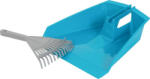 Strend Pro Greblă pentru frunze, cu lopată, Strend Pro Garden, gri, 14 dinți, plastic, lopată: albastru, plastic, 57 x 41 cm Grebla