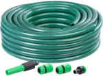 Strend Pro Furtun de grădină, Strend Pro Garden Economic, verde, 1/2", 10 m, 12 bar, 1 adaptor, 2 cuple rapide, 1 duză, perete interior anti-alge, PVC cu trei straturi, rezistent între -5°C și +50°C