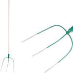 Strend Pro Garden Furcă, Strend Pro Garden F123 Bavorky, verde, cap din oțel, coadă din lemn, 3 dinți, cu mâner Furca