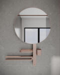 Ideal Standard ALU+ Beauty Bar L tükör 670x145, 5x817 mm és polcrendszer, rosé BD587RO (BD587RO)