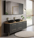 Cersanit Larga tükrös szekrény 40x80 cm, antracit S164-033 (S164-033)