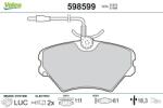 VALEO set placute frana, frana disc VALEO 598599 (598599)