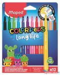 Maped Filctoll készlet, 3, 7 mm, kimosható, MAPED „Color'Peps Long Life 2, 12 különböző szín (IMA844000) - nyomtassotthon