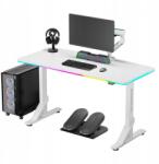 Ultradesk Ultradesk Iron White gamer asztal, 132, 5 x 60, 5 cm, 71-81 cm (5904238812228)