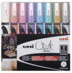 uni Krétamarker folyékony 1, 8-2, 5mm Uni-Posca PWE-5M 8db-os metál készlet (2UPWE5M8DBMETAL) - iroda-ellatas