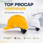 TOP Védősisak TOP PROCAP ABS műanyag, szellőző, AJÁNDÉK állvédős állszíjjal