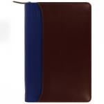 FILOFAX Nappa Personal Zip Csokoládé - Kék