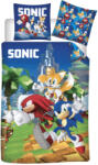  Sonic a sündisznó Speedy Dreams gyerek, ovis ágyneműhuzat 100×135cm, 40×60 cm