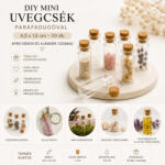  Üvegcse parafadugóval 4, 5x1, 5cm 20db/csomag - csinaldmagadshop