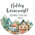  Matrica - Egyedi szöveggel ellátott, személyre szabott, karácsonyi matrica