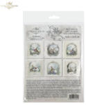  Rizspapír decoupage-hoz - Nyuszik virágos koszorúban 14, 8x14, 8cm 6db/cs - csinaldmagadshop
