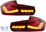 KITT OLED hátsó lámpa M4 stílusú átalakításhoz BMW 3 F30 LCI előtti & LCI (2011-2019), F35 F80, piros/átlátszó, dinamikus irányjelző (TLBMF30RCNL)