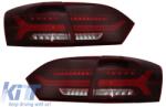 KITT LED hátsó lámpa VW Volkswagen Jetta Mk6 VI (2012-2014) dinamikus futófényes irányjelzővel piros/sötétített (TLVWJ6)