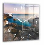 Foto Üveg Falióra Modern enteriőrökbe Tengeri táj 60x60 cm (010010500080100273741)