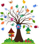 Eosette Sticker decorativ - Copacel si pasari - eosette - 195,00 RON