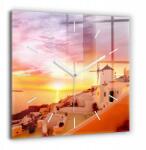 Foto Üveg Falióra Konyha Régi szélmalom Santorini 60x60 cm (010010500080100156076)