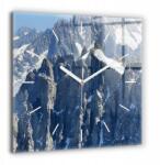 Foto Üveg Falióra Modern Belső terekhez Hegyek Alpok Télen 60x60 cm (010010500080100271840)