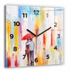 Foto Üveg Falióra Modern enteriőrökbe Pár az esőben 60x60 cm (010010500080200269149)