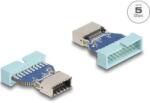 Delock Adaptor Delock USB 3.0 cu conector de 19 pini - USB-E A Key M/F (67131)