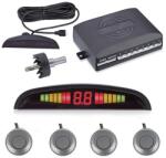 Techstar Set Senzori Parcare Auto Detector Parktronic Display Radar Monitor 4 Senzori Gri Deschis (SKU1027)
