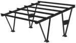 KENO W-01-00-M-RAL-9005 Carport MAGNELIS pentru două mașini - fără module. Compatibil cu module cu dimensiuni de la 1700x1134mm la 2049x1134mm (fără cleme și șuruburi Allen). Culoare neagră RAL 9005 (W-01-