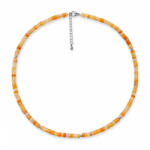  Colier Aventurin Portocaliu Disc Fatetat 4-5x2-3 mm cu Argint 925 sau Inox 316L 1 Buc