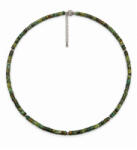  Colier Turcoaz African Disc Fatetat 4x3 mm cu Argint 925 sau Inox 316L 1 Buc