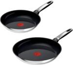 Tefal Set 2 tigai TEFAL Emotion E331S2 24 cm si 28 cm, inox/negru (E331S2)