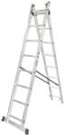 FORCEKRAFT Kétoldalas, kombinált alumínium létra 2x11 fok FS-52854 (52854)