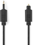 Nedis CAGL25100BK10 1 M Toslink (digitális optikai) kábel Mini-TOSLINK Fekete Audio kábel (CAGL25100BK10)